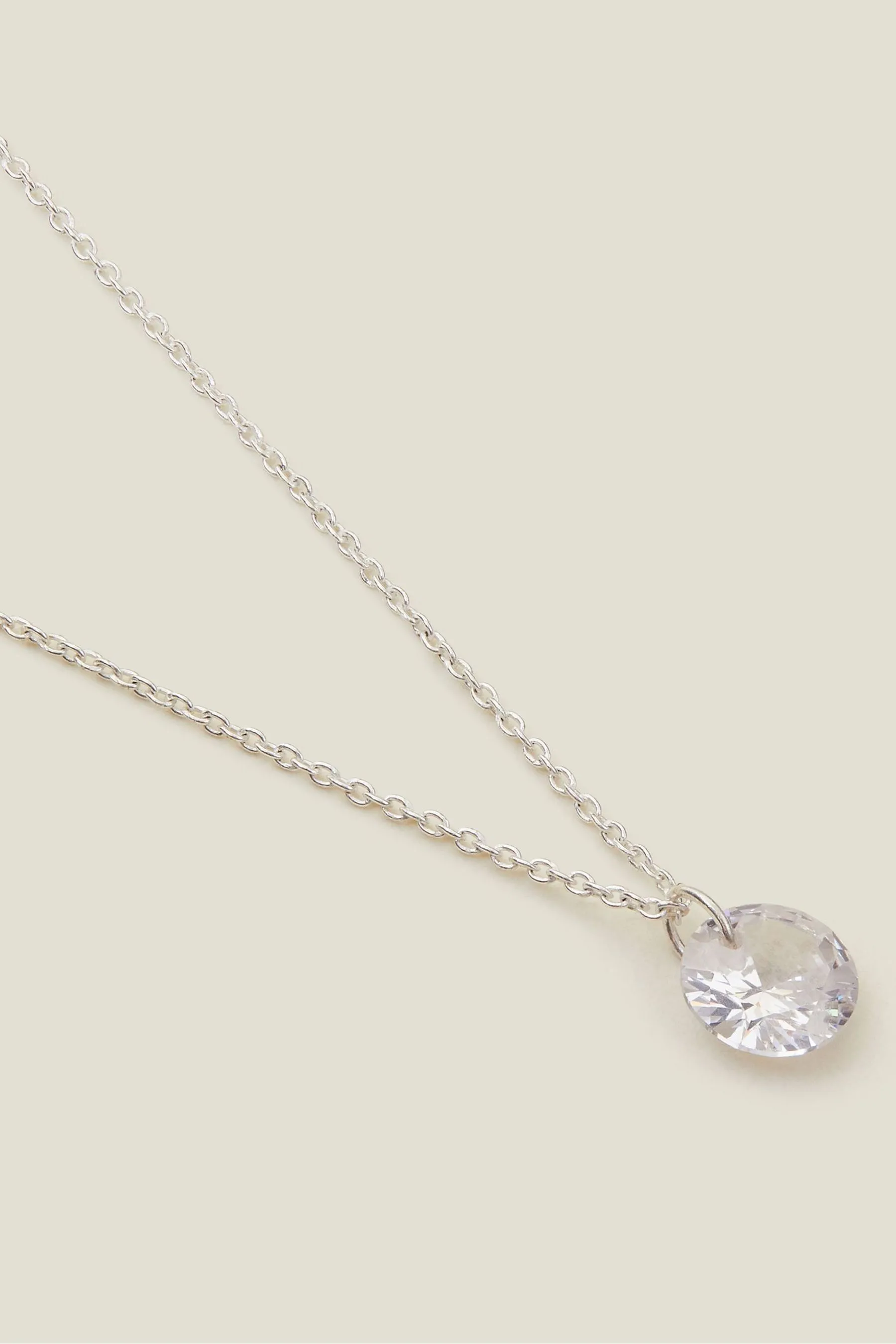 Accessorize - Collana con ciondolo in Argento sterling placcato con zirconia cubica