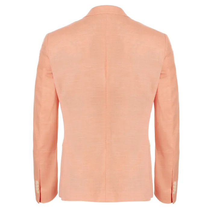 Giacca blazer sportiva in tessuto testurizzato di Henk ter Horst con graziosa fodera Salmon