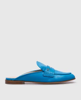 Gianvito Rossi Sabot Florio in pelle blu G9188051CUO