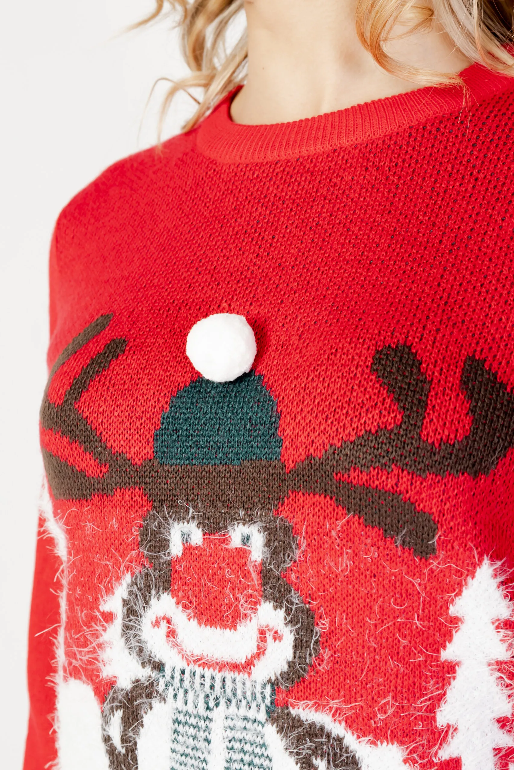 Maglia Only onlxmas winter l/s pullover box knt Rosso
