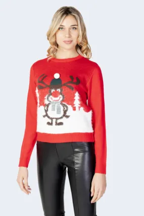 Maglia Only onlxmas winter l/s pullover box knt Rosso