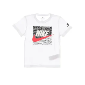 Maglietta Bambino Practice Makes Futura Logo Tee White
