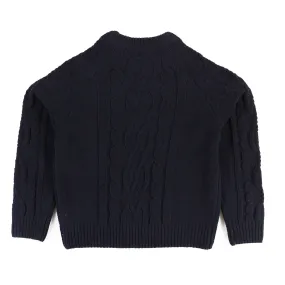 Maglione Blu Navy Con Ricamo