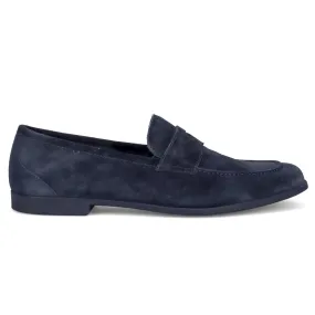 Mocassino Fratelli Rossetti Yacht Portofino blu in camoscio
