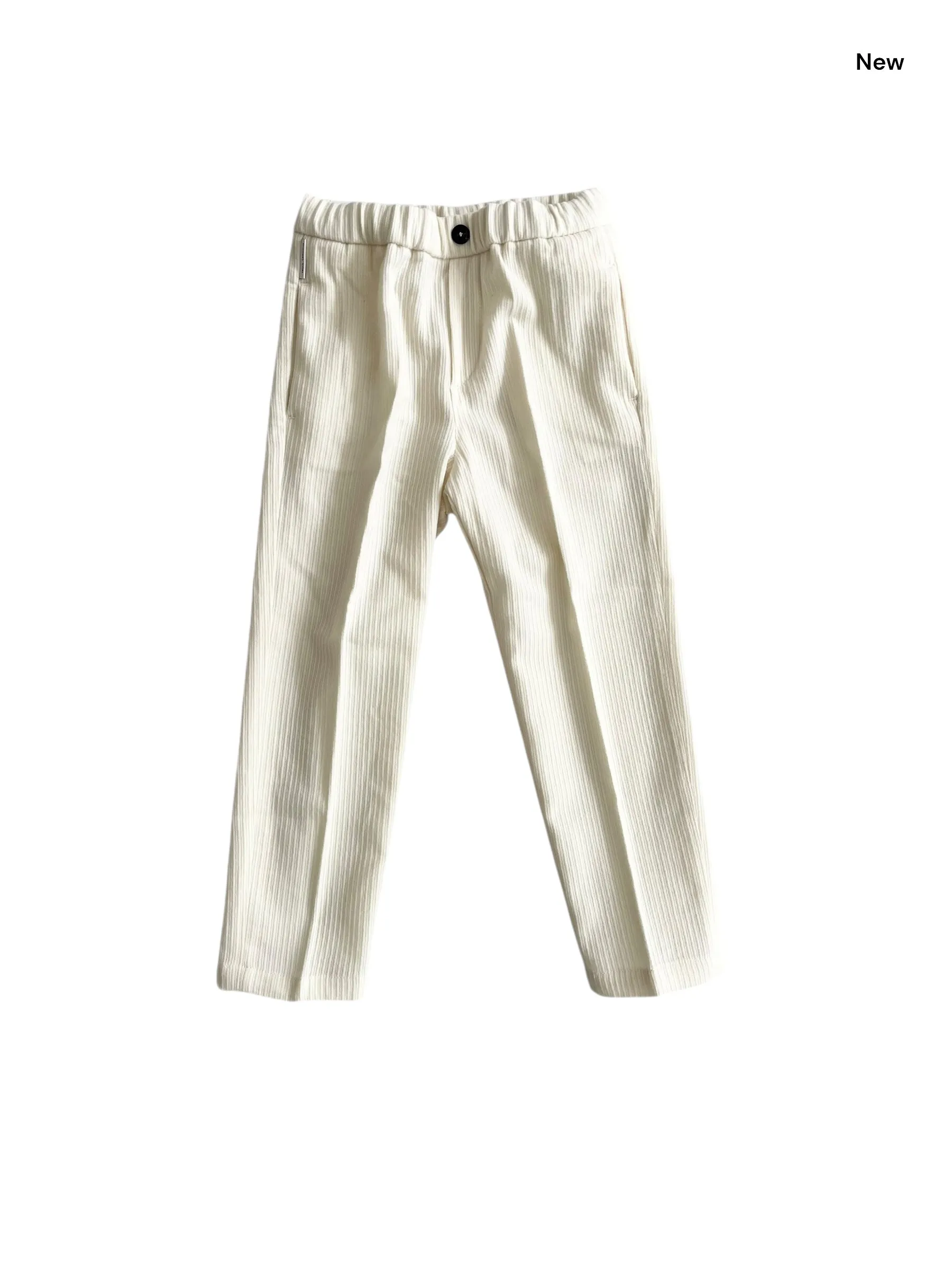 Pantalone burro in velluto a coste per bambino