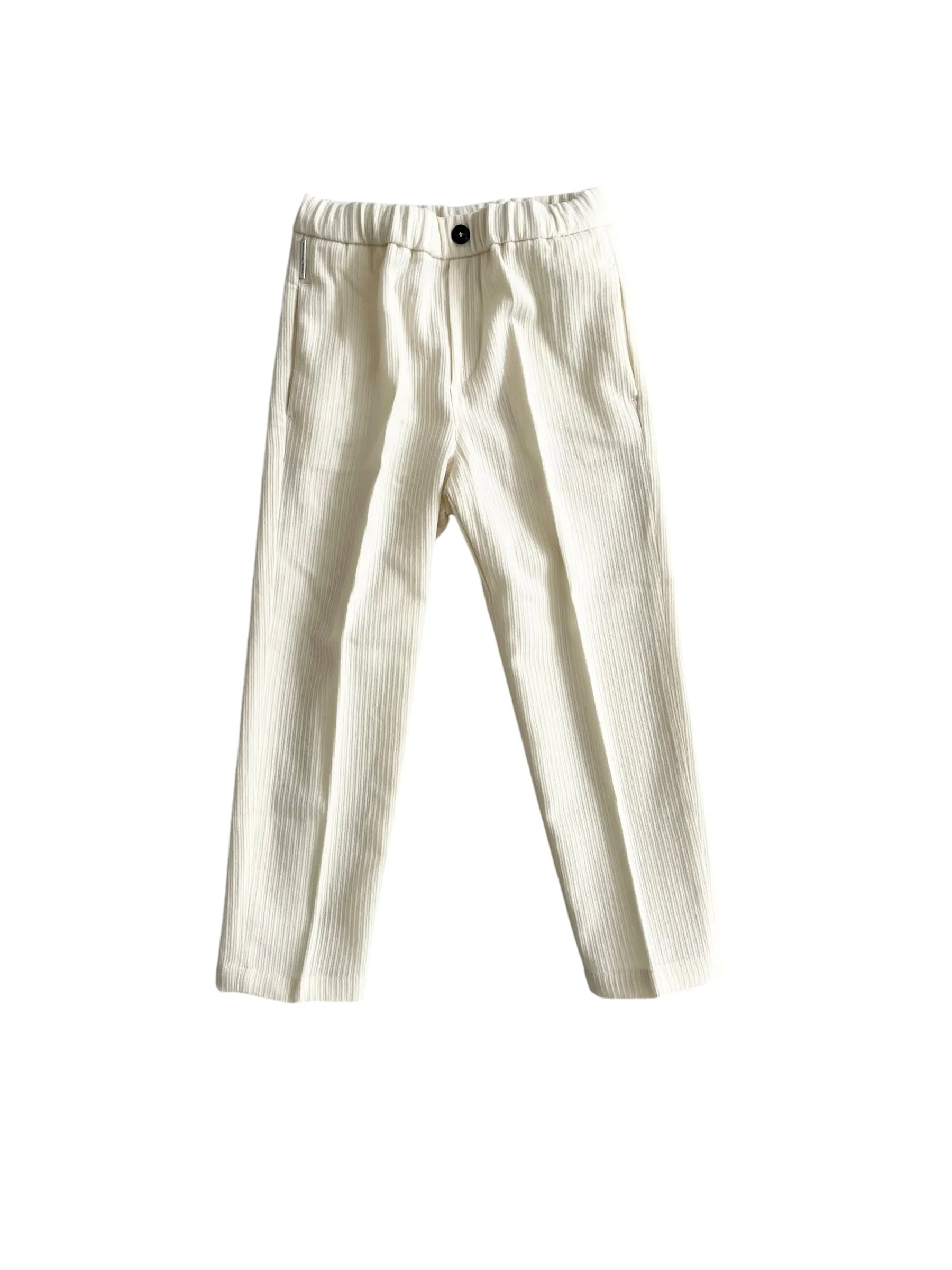 Pantalone burro in velluto a coste per bambino