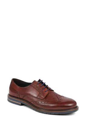 Pavers - Marrone in pelle Pizzo-up con scarpe brogue - Scarpe