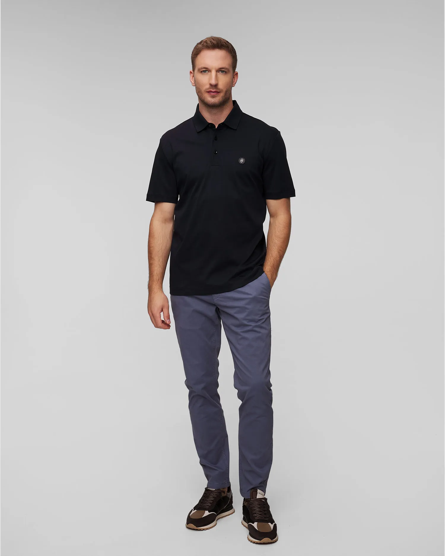 Polo blu scuro da uomo Hugo Boss C-Parris 50520297-404