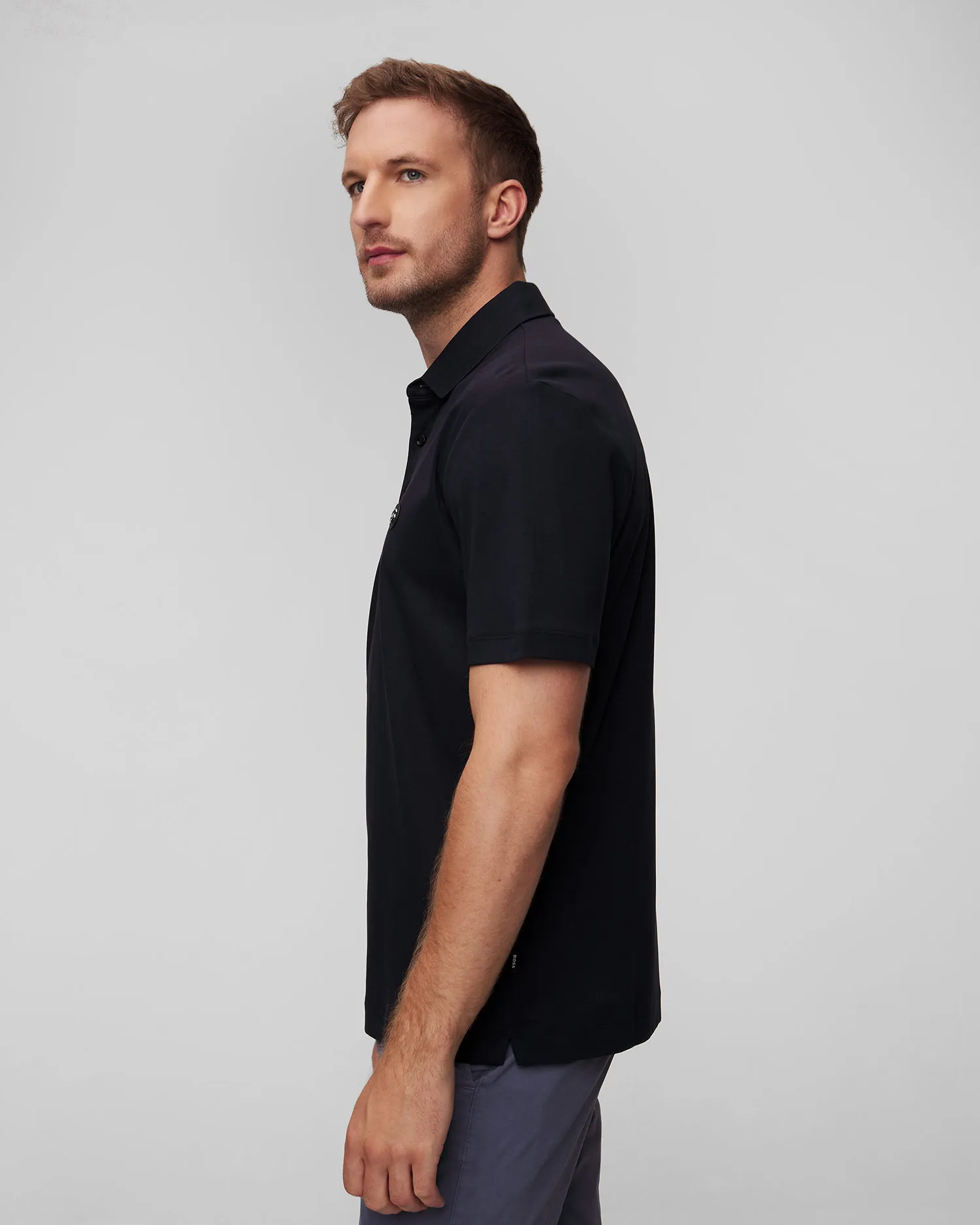 Polo blu scuro da uomo Hugo Boss C-Parris 50520297-404