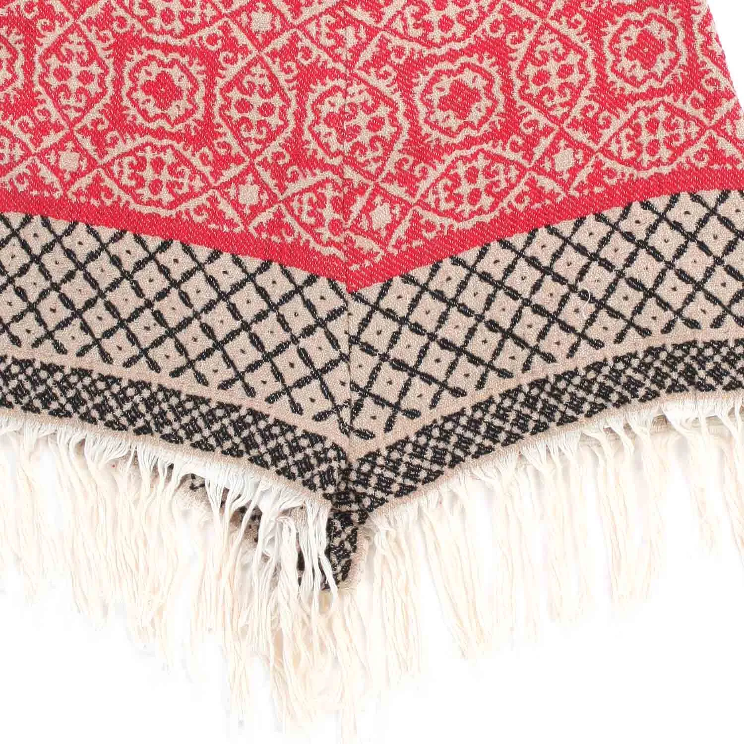 Shorts Jacquard Rossi Con Frange Donna E Teen