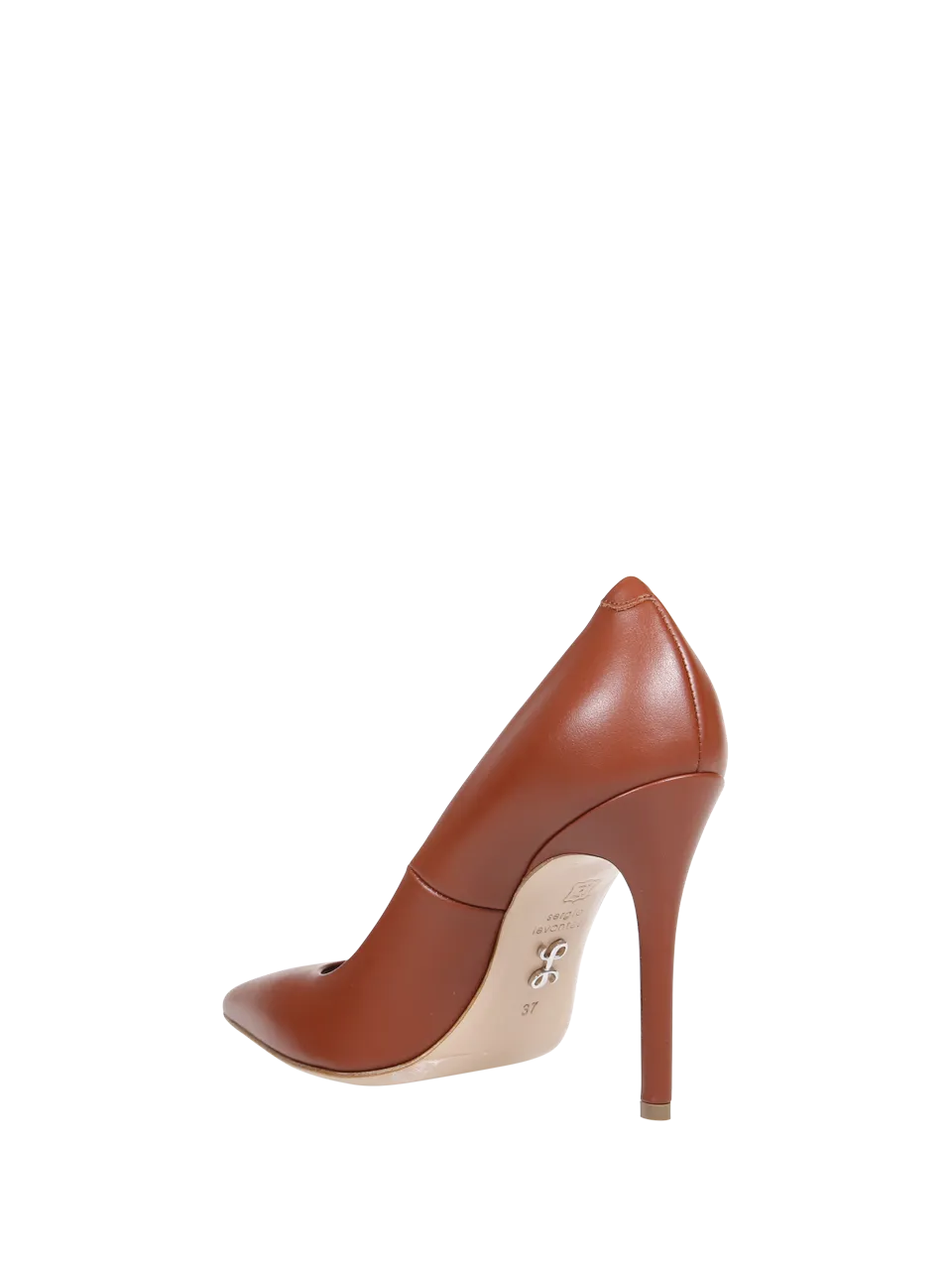 WOMAN SERGIO LEVANTESI BROWN LEATHER LEYSBEK DECOLLETE